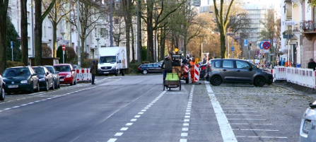 Sophienstraße mit Radspur